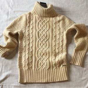 Eddie Bauer NWT wool cable knit sweater size ax
